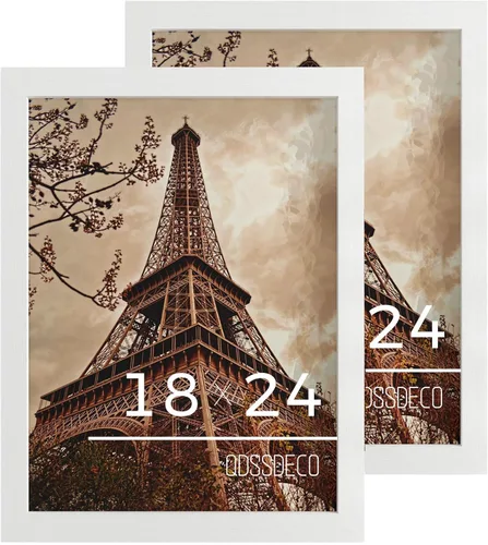Vista 11 de QDSSDECO Marco para póster de 18 x 24 pulgadas, marco de madera negra con plexiglás de formatos horizontal y vertical, para colgar en la pared