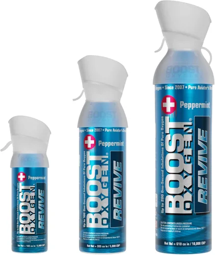 Vista 9 de Boost Oxygen Colección completa XL 12L, grande 10L, mediano 5L y tamaño de bolsillo 3L (paquete de 4) Four Different Can Sizes • No Added Aromas