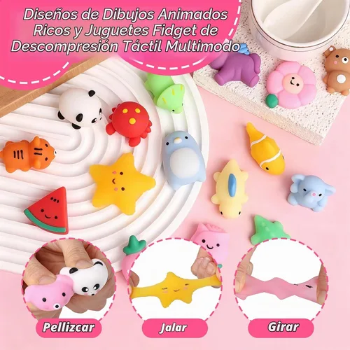 Vista 3 de 32 Pack Mochi Squishy Toys, Kawaii Squishies Party Favors for Kids