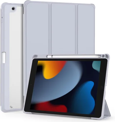 Vista 12 de OKP Funda para iPad de 9ª/8ª/7ª Generación (2021/2020/2019), Fundas para iPad de 10.2 pulgadas con Soporte Tríptico, Funda Delgada para iPad