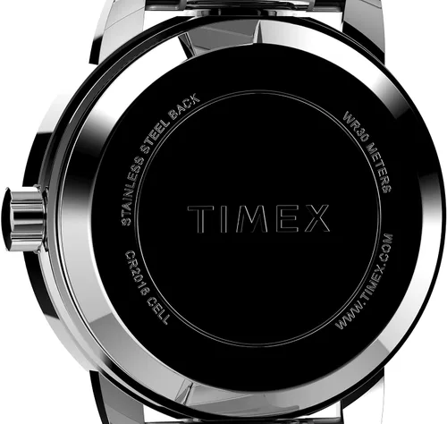 Vista 5 de Timex Easy Reader - Reloj de ajuste perfecto para mujer de 0984in caja plateada esfera negra con correa de expansión plateada PlateadoNegro