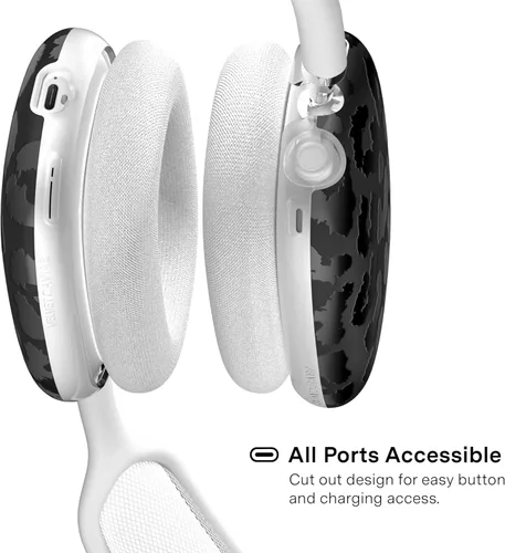 Vista 4 de VELVET CAVIAR Funda Protectora para auriculares AirPods Max Diseño protector lindo (Leopardo Negro)