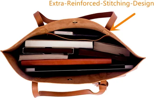 Vista 7 de Nodykka - Bolso con asas para hombro para mujer, de cuero sintético, con borla
