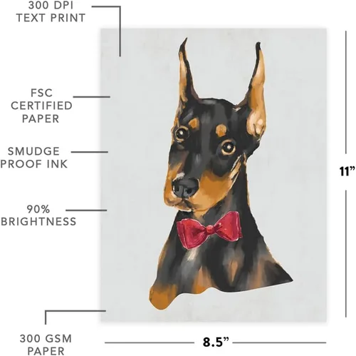 Vista 78 de Andaz Press Póster impreso para pared de perro, 8.5 x 11 pulgadas, Bulldog inglés con gafas negras, 1 paquete, regalo de cumpleaños de Navidad, sin