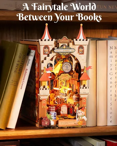 Vista 7 de Rolife - Kit de rincón de libros con luces que fluyen y alimentación Type-C - Parque de atracciones de cuento de hadas TGB17 - Kit de casa