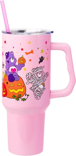 Vista 14 de Silver Buffalo Betty Boop Core - Vaso de acero inoxidable con tapa para pajilla, tapa, popote y asa, 40 onzas