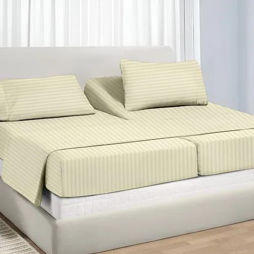 Vista 11 de Juego de sábanas divididas tamaño King para camas ajustables con bolsillo profundo, juegos de sábanas bajeras individuales XL para cama ajustable