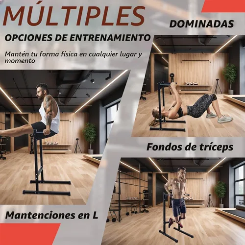 Vista 3 de Estación de barra de inmersión de altura ajustable, estación de inmersión resistente para gimnasio en casa, estación de inmersión multifunción