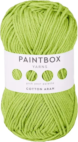Vista 50 de Paintbox Yarns 100% algodón Aran, 50 g (1.76 oz), 85 m (93 yardas) - Lana blanca en cartón para crochet, tejer - Suave, ligera para suéter, ropa