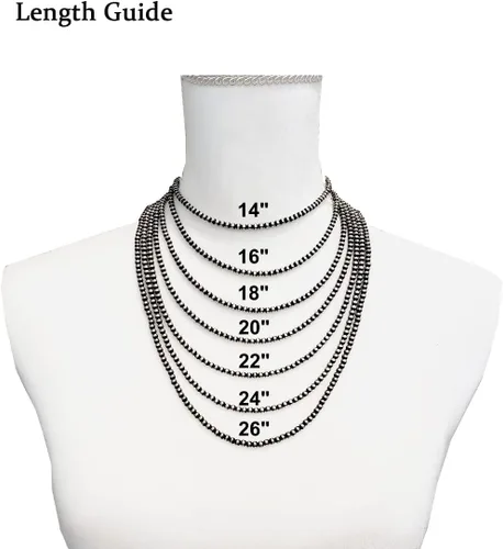 Vista 11 de Western Jewelry Navajo Pearl Necklace for Women Handmade Long Boho Turquoise Pearls Layered Necklaces for Cowgirls