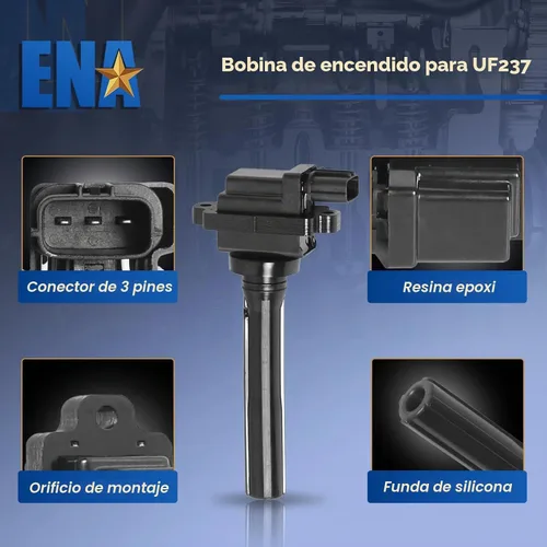 Vista 2 de ENA Juego de 4 bobinas de encendido compatibles con Chevrolet Suzuki Tracker Aerio Esteem Vitara 1999 2000 2001 2002 2003 2004 2005 2006 2007 1.6L