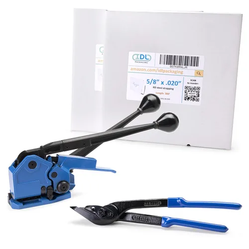 Vista 11 de IDL Packaging Ultimate Kit de flejado de acero de 1/2 pulgada x 200 pies, resistencia a la rotura de 1100 libras - Herramienta de combinación 3
