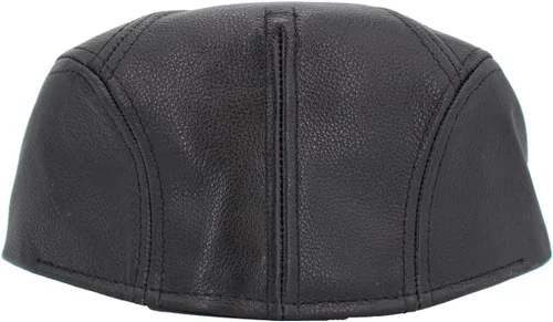 Vista 4 de KBETHOS Gorras clásicas de periódicos de la colección Ivy de Ascot de cuero fabricadas en Estados Unidos