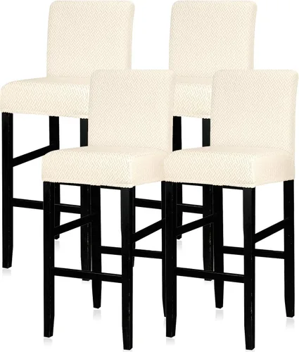 Vista 45 de Lellen - Fundas para taburete de bar de jacquard, fundas para silla de taburete de bar, fundas para silla de bar, fundas para taburete de bar