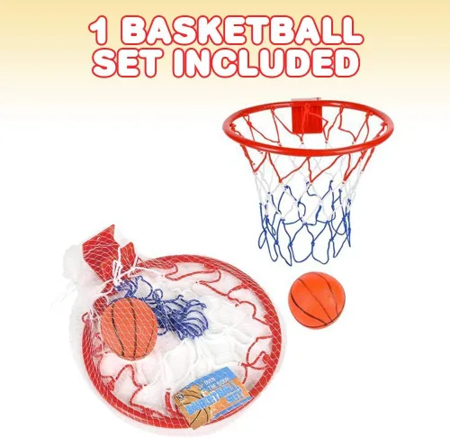 Vista 2 de ArtCreativity Mini juego de aro de baloncesto para colocar sobre la puerta, fácil de colgar, no requiere montaje, incluye 1 mini bola y aro de red