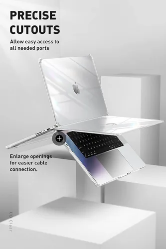 Vista 5 de SUPCASE Funda para MacBook Pro de 16 pulgadas versión 2021-2026 (Unicorn Beetle Clear), M5/M4/M3/M2/M1 Pro/Max Chip [antiarañazos] Funda delgada