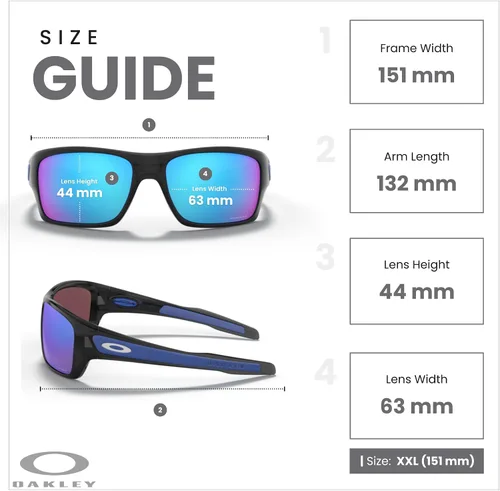 Vista 4 de Oakley OO9263 Turbine - Lentes de sol rectangulares para hombre + paquete con set de correa y accesorios de Oakley, bolsa de microfibra