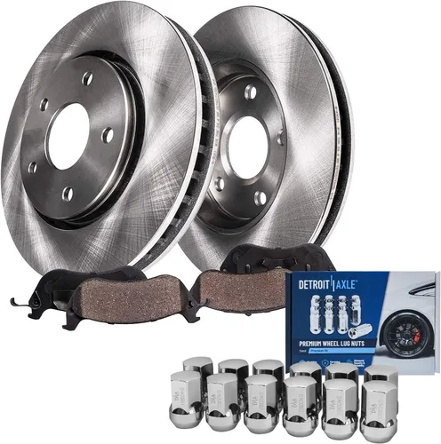 Vista 102 de Detroit Axle - Rotores de freno para Chrysler 200 2015 2016 2017, Rotores de freno de disco de reemplazo: 12.01" pulgadas delantero y 10.95