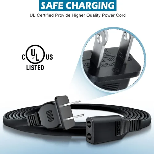 Vista 2 de Cable de alimentación de CA de 6 pies compatible con Insignia NS-B4111 NSB4111 NS-84111 Radio Boombox