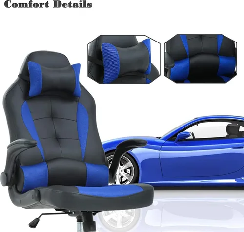 Vista 6 de Silla de videojuegos, escritorio para computadora, sillas de oficina en casa, ergonómica, silla de videojuegos para deportes electrónicos