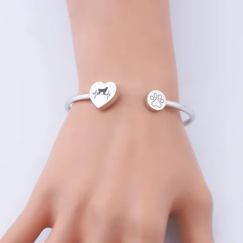Vista 5 de FUSTMW Pulsera para dueño de perros salchichas boxeador Golden Retriever regalos para amantes de los perros Pitbull Boston Terrier