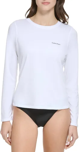 Vista 7 de Calvin Klein Camiseta estándar de manga larga con protección 40+ que absorbe la humedad UPF para mujer