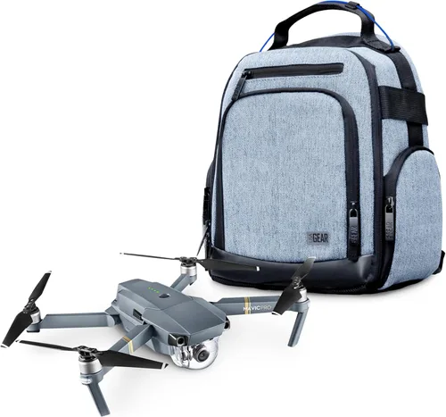 Vista 12 de USA Gear Mochila compacta para drones – Funda para dron cuadricóptero RC compatible con DJI Mini 4K, DJI Mini 3, AVIALOGIC, Controller y más Negro