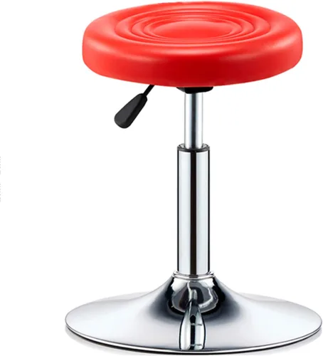 Vista 28 de Taburete de bar ajustable giratorio, chasis de acero grande, respaldo moderno para el hogar, taburete redondo de pierna alta, carga de 220.5 lbs