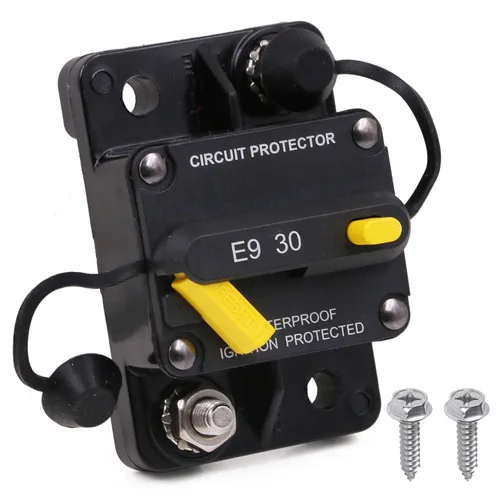 Vista 12 de Disyuntor manual de 12 V, 24 V, 15 A, reinicio manual para automóvil, RV, solar, marina, automoción, 12 voltios, 32 V CC, disyuntor de motor