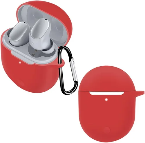 Vista 3 de DAYJOY - Juego de 2 fundas protectoras de silicona suave compatibles con auriculares Xiaomi Redmi Airdots 3Pro, funda protectora con llavero