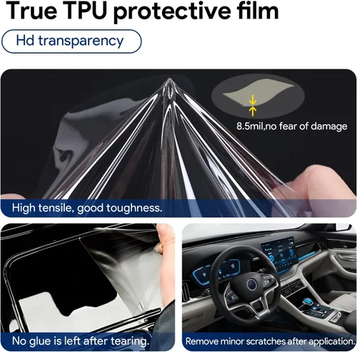 Vista 5 de Película protectora de pintura de coche precortada para BYD Song Plus 2021-2024 de 8.5 mil, TPU PPF HD, protector de arañazos, accesorios centrales