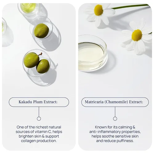 Vista 3 de Lift & Glow Crema de ojos orgánica para ojeras e hinchazón, crema de ojos antienvejecimiento para arrugas, reduce las ojeras y las bolsas debajo