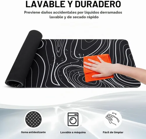 Vista 8 de XXXL - Alfombrilla de mouse para juegos, alfombrilla de mouse grande para escritorio, alfombrilla de mouse extendida, con base de goma