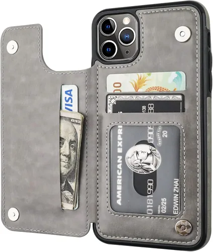 Vista 9 de ONETOP Funda tipo cartera para iPhone 11 Pro Max con tarjetero de crédito