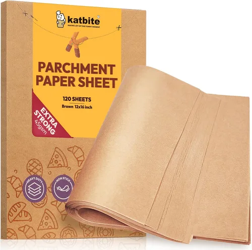 Vista 17 de Katbite 265 hojas de papel pergamino de 10 x 15 pulgadas, papel de hornear sin blanquear resistente, precortado y a prueba de aceite, perfecto