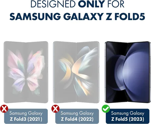 Vista 2 de ArmorSuit Paquete de 2+2 protectores de pantalla con textura de papel para Samsung Galaxy Z Fold 5 (versión 2023) Película mate MilitaryShield