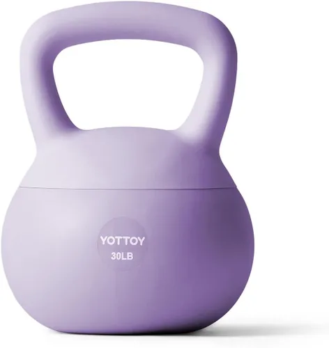 Vista 17 de YOTTOY Pesa rusa suave, pesas rusas con agarre antideslizante para entrenamientos en casa, juego de pesas rusas fuerza y seguridad garantizadas