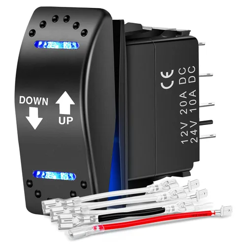 Vista 19 de Panel de Interruptor de Encendido/Apagado Nilight 4 PIN DPST, Interruptores de Palanca Panel 12V 20A, Carcasa de Interruptor de Aluminio Anodizado