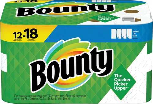 Vista 9 de Bounty Select-a-Size - Toallas de papel, color blanco, 12 rollos (paquete de 1)