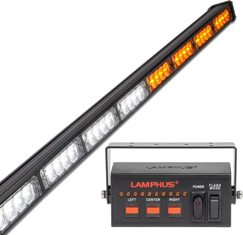 Vista 16 de lamphus SolarBlast sbls64 29" 24 W LED Advertencia Tráfico de Emergencia Advisor – Barra de luz ámbar azul, Azul