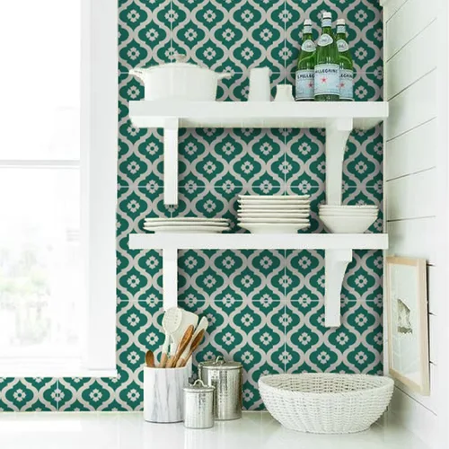 Vista 12 de Alwayspon Adhesivos de transferencia de azulejos de vinilo esmerilado para despegar y pegar, calcomanías autoadhesivas para azulejos de pared