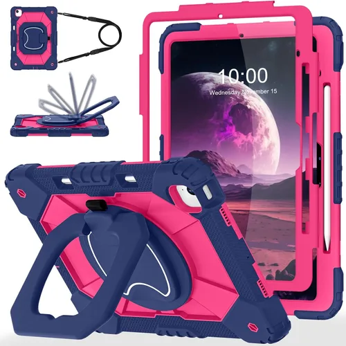 Vista 9 de WESOROL Funda para iPad Air de 13 pulgadas M4/M3/M2 2026/2025/2024 con soporte para lápiz, protector de pantalla, soporte giratorio de 360°, funda