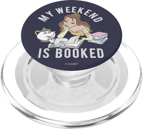 Vista 8 de Disney La Bella y la Bestia "Belle My Weekend is Booked" PopSockets Adhesivo PopGrip