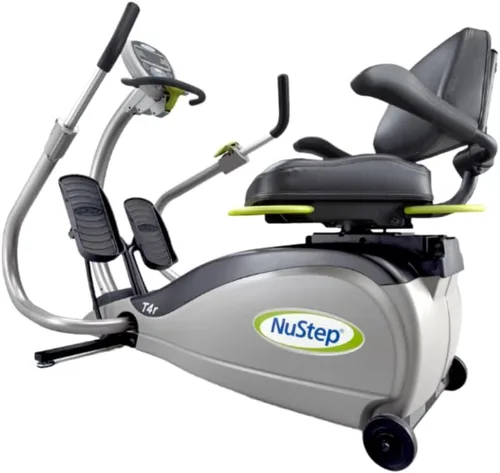 Vista 4 de NuStep Recumbent Cross Trainer Stepper, Low-Impact Full-Body Exercise, Adjustable Arms & Legs, 360-Degree Swivel Seat, Engaging Programs