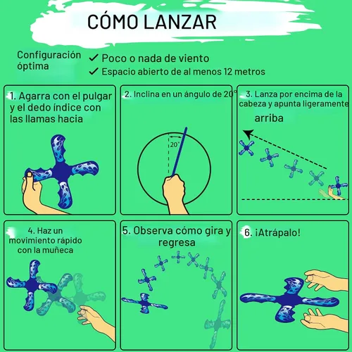 Vista 6 de Divertido boomerang para niños, suave y fácil de usar, juguetes al aire libre para niños o adultos, el mejor regalo para niños y niñas de 6, 7, 8