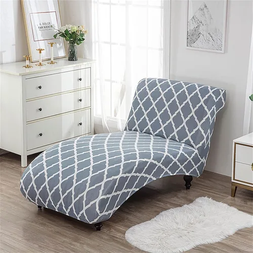 Vista 5 de Funda elástica para tumbona, funda para tumbona, sin brazos, para muebles de interior, para sala de estar, dormitorio, lavable a máquina (nuevo-1)