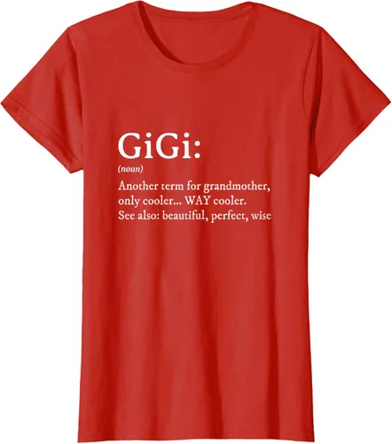 Vista 84 de Gigi Definition - Camiseta de regalo para abuela, cumpleaños y abuela, Negro