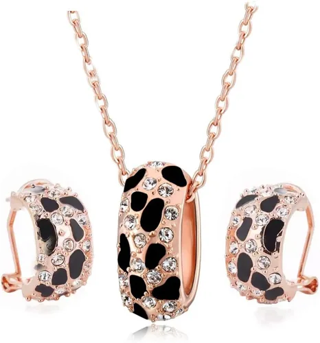 Vista 7 de Mall of Style Collar Black Panther – Joyas de leopardo para mujer – Pendientes de leopardo – Collar de lepoard – Joyas con estampado animal