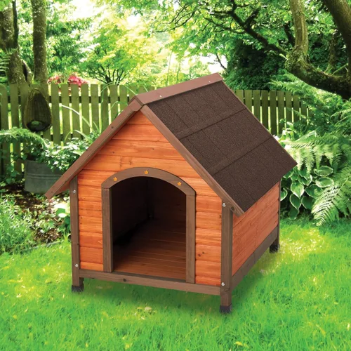 Vista 4 de Ware Manufacturing Premium Plus - Casa para perros de madera de abeto con marco A, tamaño grande