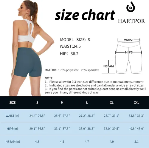 Vista 7 de HARTPOR Pantalones cortos de gimnasio para mujer, sin costuras, con contorno de glúteos, para yoga, atletismo, correr, deportes, ejercicio, fitness